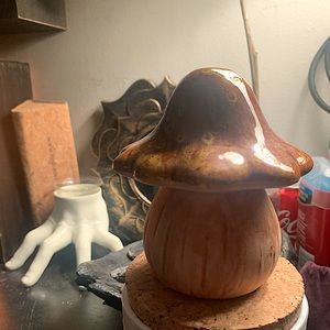 Glazed Ceramic Mushroom Decor Inside Outdoor Cute